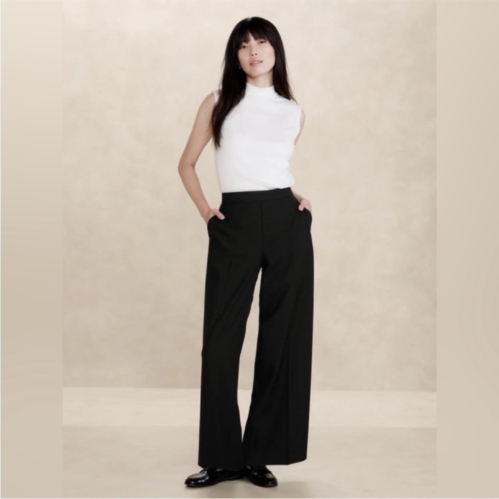 Nwt! Banana Republic Black Hayden Wide-Leg Pant - Multiple Sizes